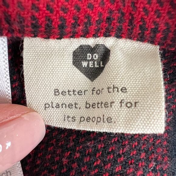 MADEWELL Flannel Oversized Plaid Ex-Boyfriend Shirt Side Button Pockets Size S - Picture 10 of 12